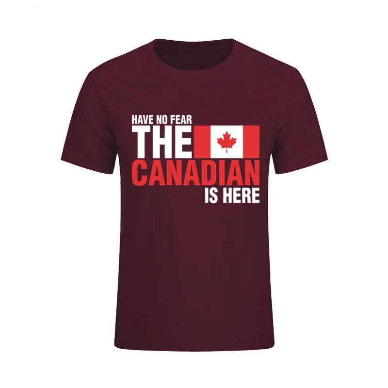 

Classal Humorous T Shirts Men's Have No Fear The Canadian Is Here Short Sleeve T-Shirt Male Cotton Slim Fit TShirt canada ahegao