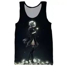 Аниме Nier Automata 3D Печатный Топ на бретелях для мужчин модный крутой летний топ на бретелях для работы Мужские Женские топы топ на бретелях
