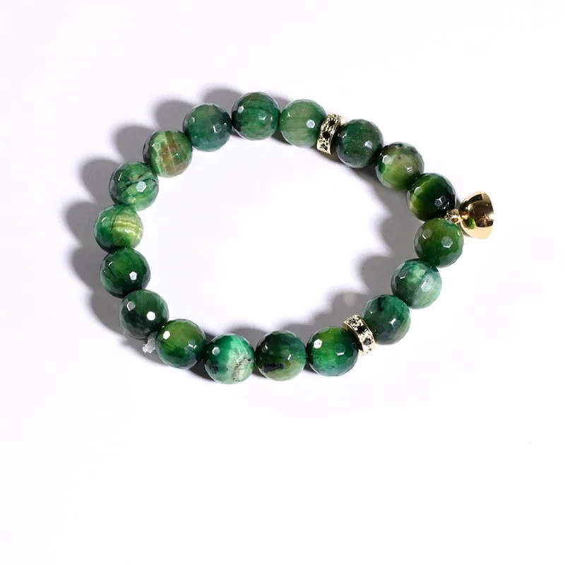 Зеленый тигр глаз камень браслеты пара магнит браслеты из бусин женские мужские роскошные подарочные ювелирные изделия