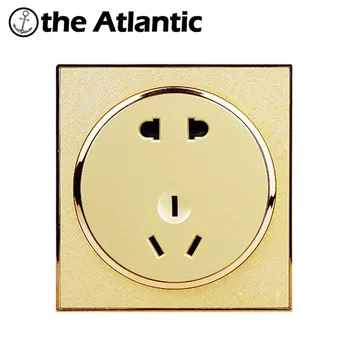 

Atlantic Mirror Circle 5 Hole Socket Wall Socket 10A Current Socket 86mm*86mm 5 Pins Hole Power Outlet AC 110~250V