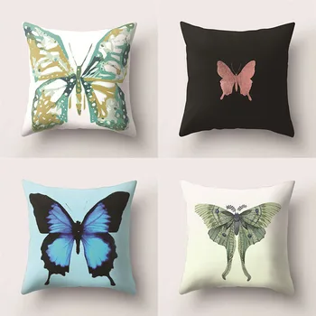 

Cute Butterfly Printed Cushion Cover Pattern Decorative Pillow Case Square Throw Pillow Cover Home Textile