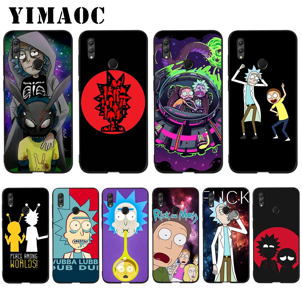 

YIMAOC Rick and Morty Series Soft Case for Huawei Honor Note 10 9 Lite 8C 8X 8 Lite 7X 7A 3GB Pro 7C 6A