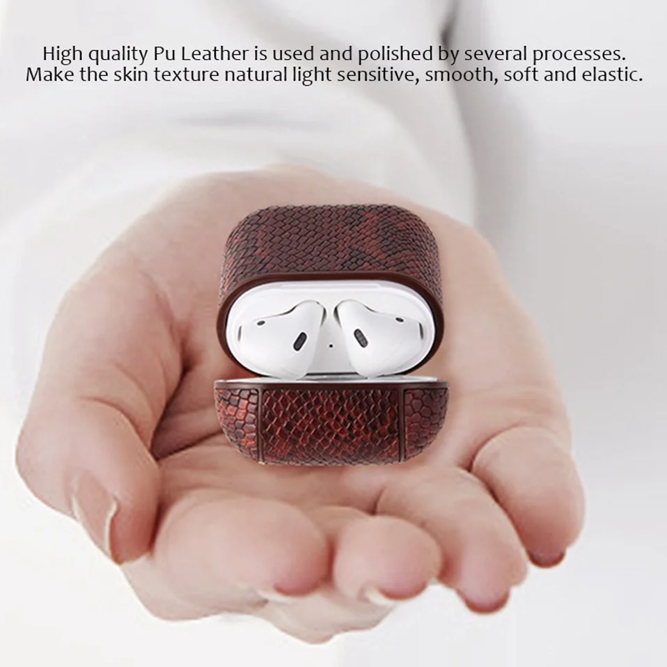 Wireless Bluetooth Earphone Case for Apple Airpods Leather Box Storage Headphones Pouch i12 TWS 2019 Original Cases Waterproof   (5)