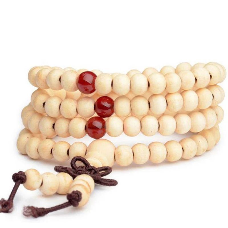 Fashion Bracelets Natural Wood Beads 108 Buddha Bracelets Men Women Long Bangle Religion Gift Wholesale Tibet Jewelry