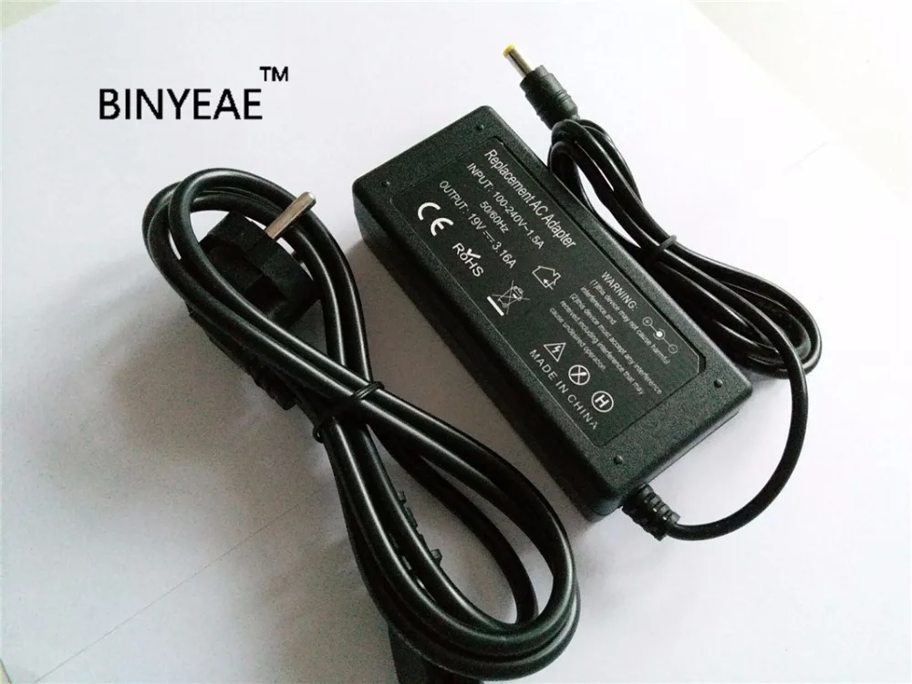 

19V 3.16A 60W AC Power Adapter Charger for Samsung Q310 R20 Q428 NP-Q428 NT-Q428 R423 NT-Q320 Q322 NP-Q322 NT-Q322 NP200 NP400