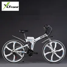 x-передний бренд 48 В 350 Вт литиевая батарея, электрический складной горный велосипед, электрический велосипед для езды на горном велосипеде