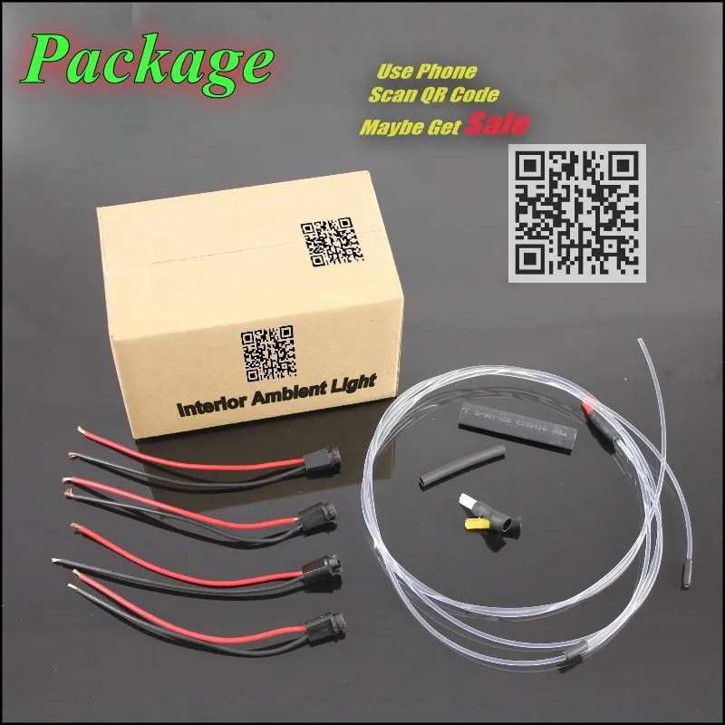 For Vauxhall Combo Car Interior Ambient Light Panel illumination For Car Inside Tuning Cool Strip Refit Light Optic Fiber Band Package