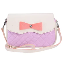 VSEN Fashion Women Leather Handbags Bowknot Fashion CrossBody Shoulder Bags Messenger Bags Women Bags Pink