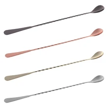 Новая Горячая нержавеющая сталь Muddler с резьбой Swizzle Stick Коктейльная ложка для перемешивания барные инструменты для вина аксессуары 30 см x 2,5 см
