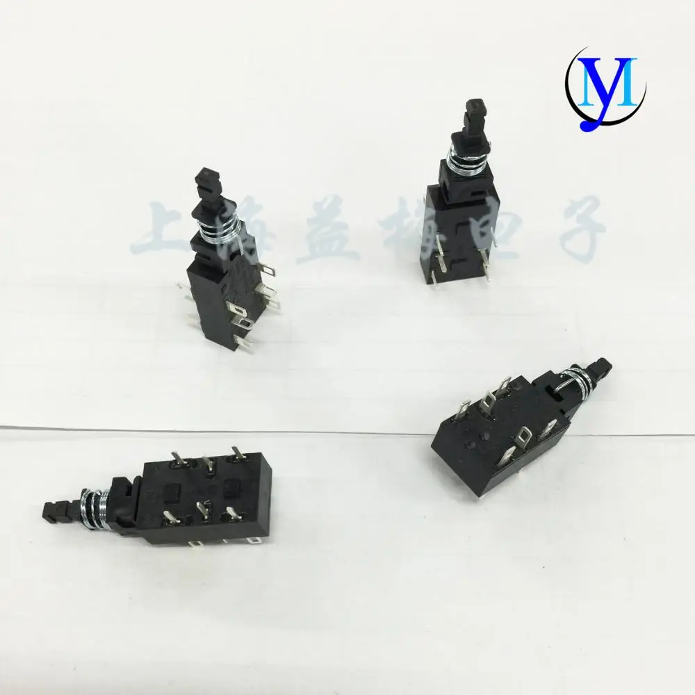 

Original new 100% import key switch self-locking straight key switch PWL-2P2T unilateral 3 feet 6 feet on both sides
