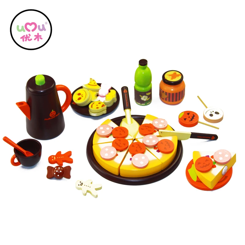 

[Umu] DIY Model 3+ Children Kids Mystical Halloween Early Educational Classic Toy Pretend Play Kitchen Food wooden Toys