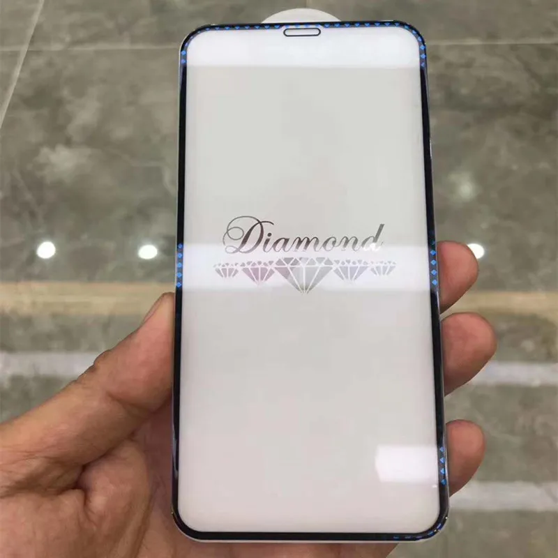 Plating Diamant gehärtetem glas für iphone 6 7 6s 8 plus XS max XR glas iphone 7 8 x glas auf iphon