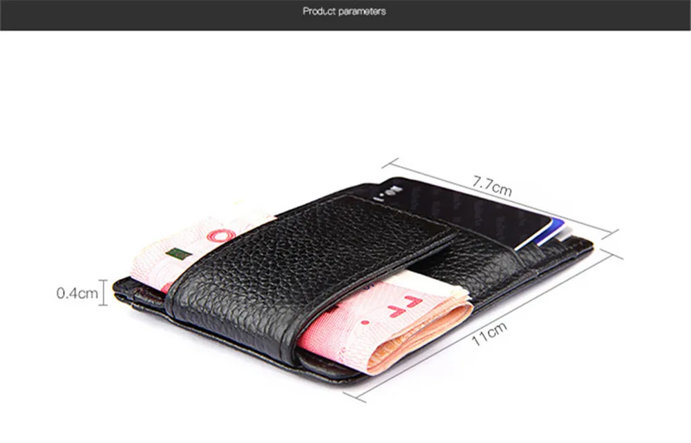 Bisi goro/2019 международная торговля обычным явлением реального пикап мешок бумажник охранной проведите набор карт RFID Кошелёк на магните