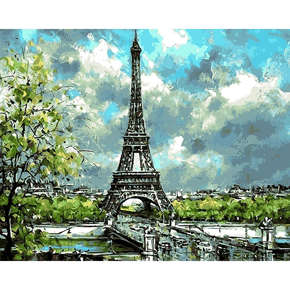 

DIY 5D Full Diamond Painting Cross Stitch abstract Paris tower Diamond Embroidery Needlework Patterns Rhinestone kits