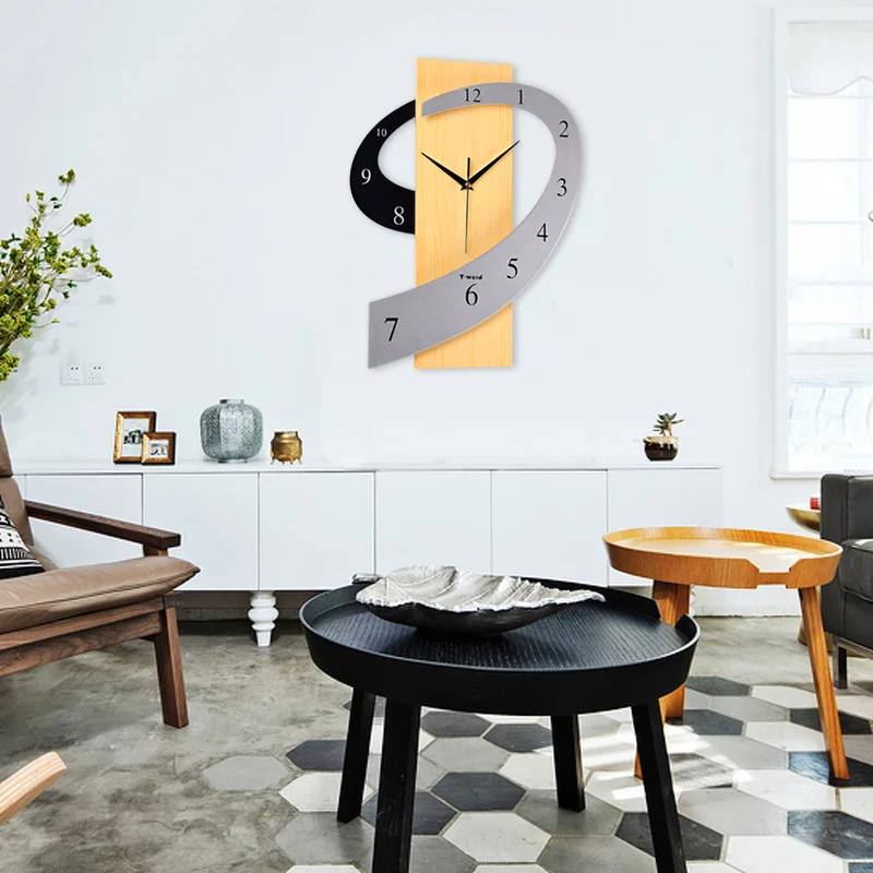 

Big Wooden Wall Clock European Silent Modern Design Decorative Hanging Wall Clock Watches For Home Decor
