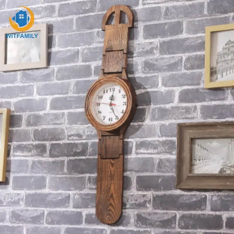 

Wall Clock Protection Retro Creative Watch Technology Wall Clocks Home Decoration Modern Design Pure Wood Environmental