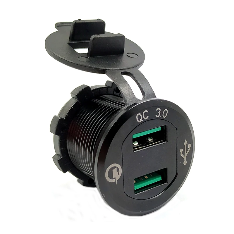 Адаптер Buendeer для автомобильного и мотоциклетного прикуривателя с двумя USB