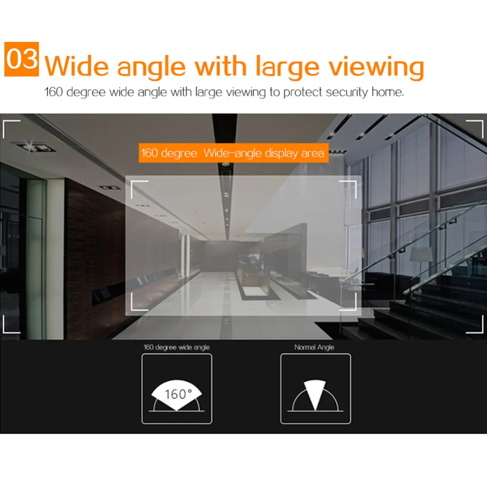 

2.4 inch Color Screen Wireless WiFi Video Door Phone Intercom System Digital Peephole Viewer Doorbell