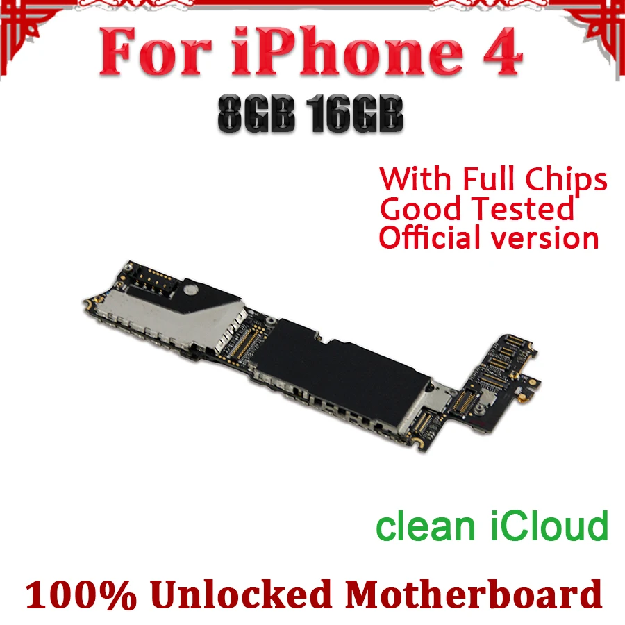 

TDHHX In Stock 8GB/16GB For iPhone 4 Motherboard,Full Working Unlocked Logic Board For iPhone 4 Mainboard With Full Chips