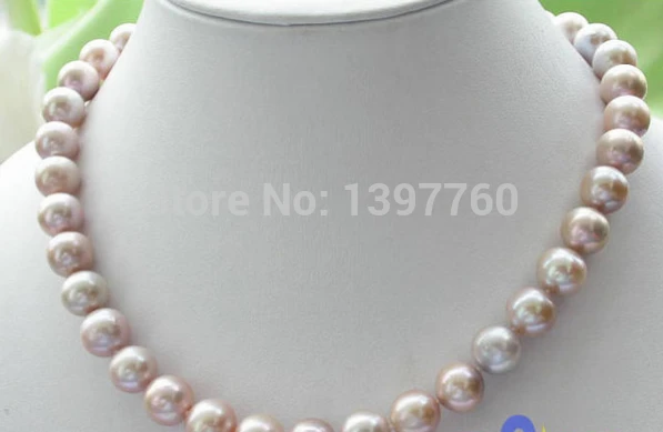 

Miss charm Jew.158 NAUTRAL 17" lavender ROUND FRESHWATER PEARL NECKLACE (A0329)