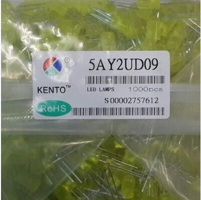 

LEDS 5mm YELLOW Package of 1000