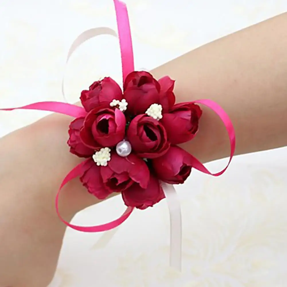 6 Colors Rose Wrist Corsage Bridesmaid Sisters hand flowers Artificial Bride Flowers for Wedding Party Decoration Bridal Prom 6 Colors Rose Wrist Corsage Bridesmaid Sisters hand flowers Artificial Bride Flowers for Wedding Party Decoration Bridal Prom