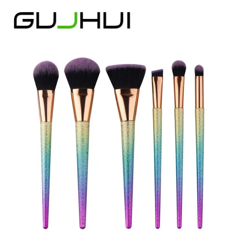 

GUJHUI Beauty Girl 6PCS Make Up Foundation Eyebrow Eyeliner Blush Cosmetic Concealer Brushes Dec.23