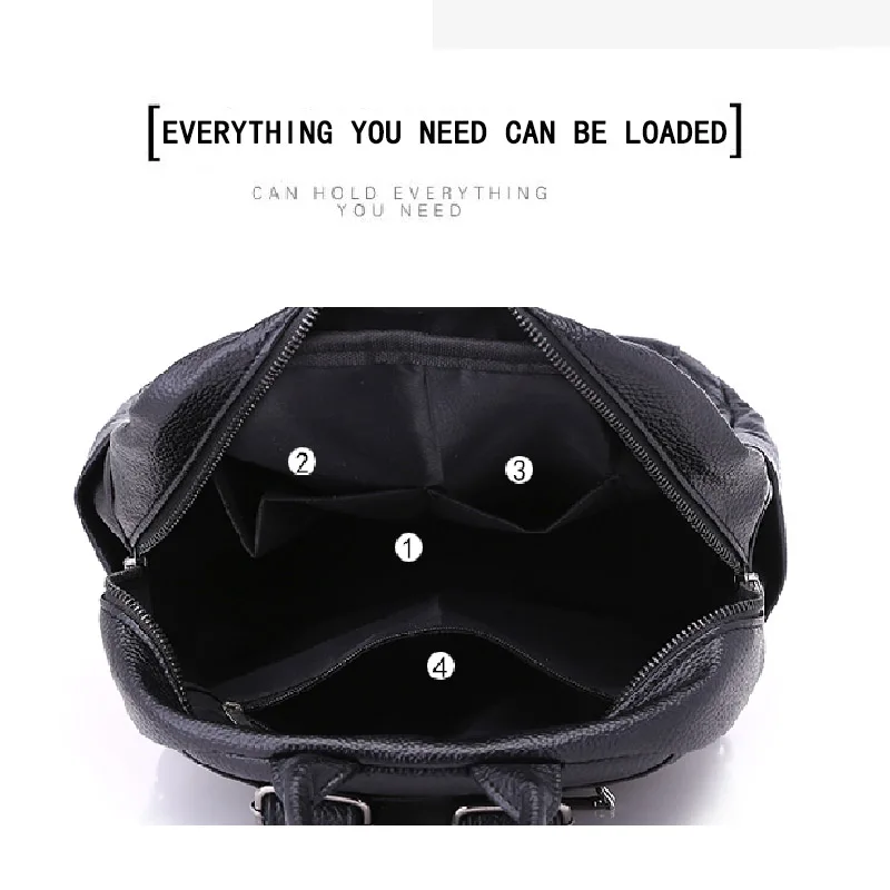  Popular Joker Female Backpack Casual Shopping Women Bag Fashion Soft Pu Leather Student Bagpack Cla - 32956274018