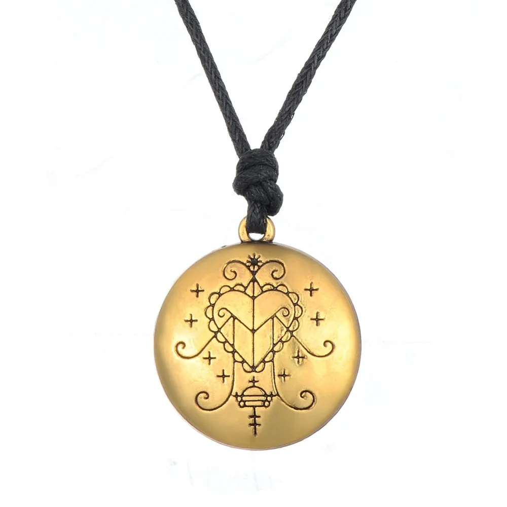 Teamer Винтаж Exilifreda симби Вуду Loa Veve кулон Сверхъестественное Амулет ожерелье талисман для мужчин