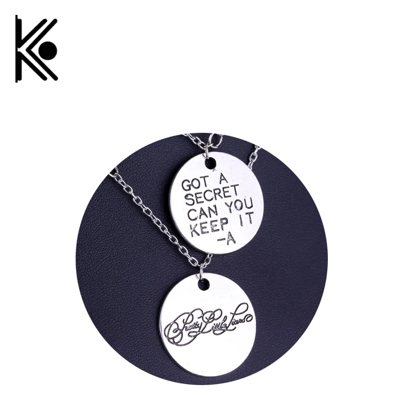 

Pretty Little Liars necklace Got A Secret Can You Keep It letters silver color pendant jewelry for men and women drop shipping