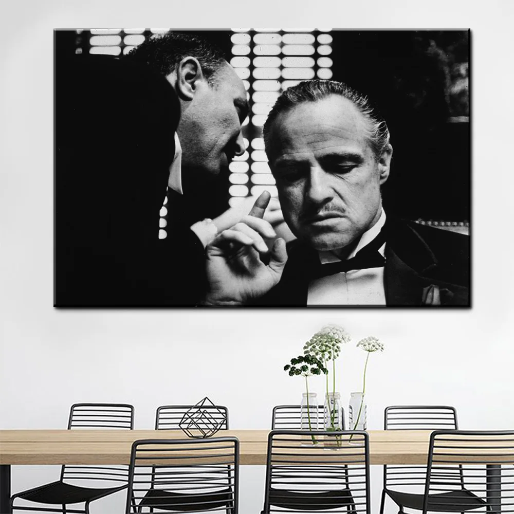 

The Godfather Black And White Movie Photo Wall Art Canvas Prints Vintage Wall Posters And Prints For Living Room Decor