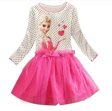 3-8 Years Summer Baby Girl Dress Princess Vestidos Fever Anna Elsa Dress Children Clothing For Kids Birthday Party Costume