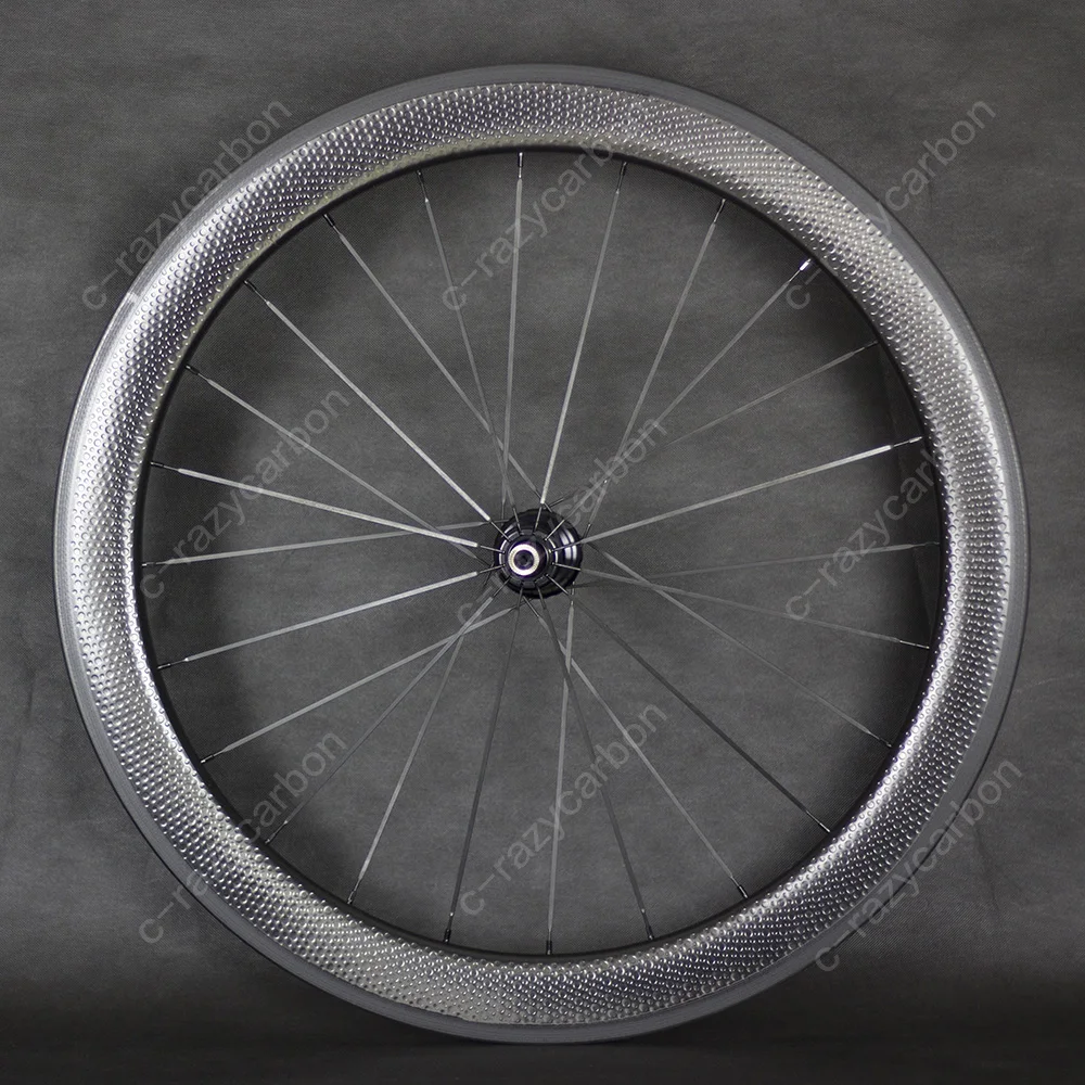 Flash Deal 45/50/58/80mm Dimple Carbon Wheels Clincher/Tubular 700c Road Bike Aero Wheels 5