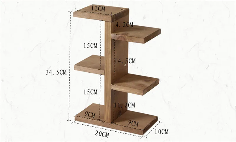 Storage Rack, Mini Plant Stand,Small Stool Display Wood Tiered Succulent Planter Stand for Indoor Outdoor Home Office Decorative