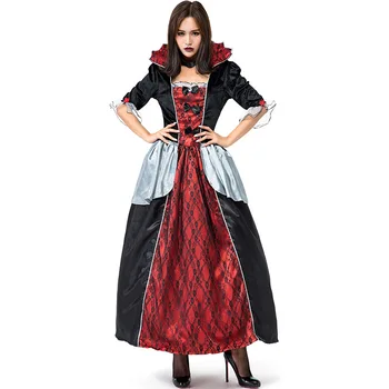 

New Halloween Women Carnival Party Vampire Uniform Cosplay Experience Performance Costume Masquerade Top+Skirts L1881795
