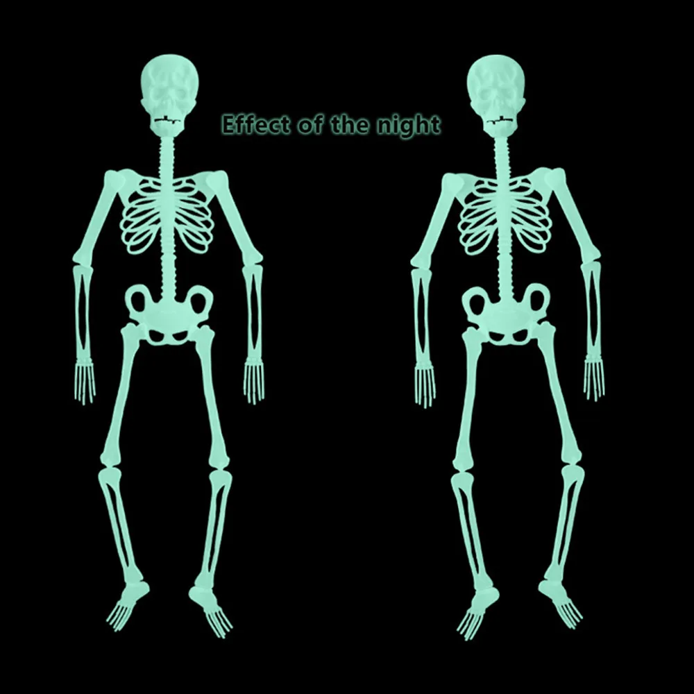 ISHOWTIENDA Scary Halloween Decoration Luminous Hanging Outdoor Party Horror Movable Skull Skeleton -Cosplayware Store