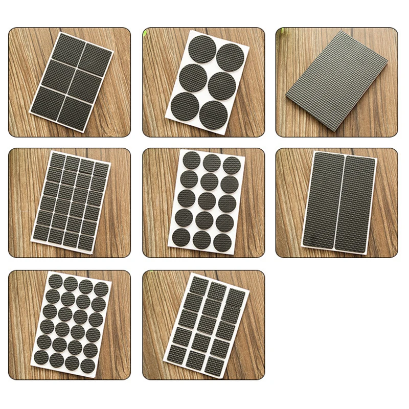 

2/4/12/30/48pcs Self Adhesive Non-slip Skid Protection Pad Multifunction Thickening Set Protective Rubber Pads Black Shock Mat