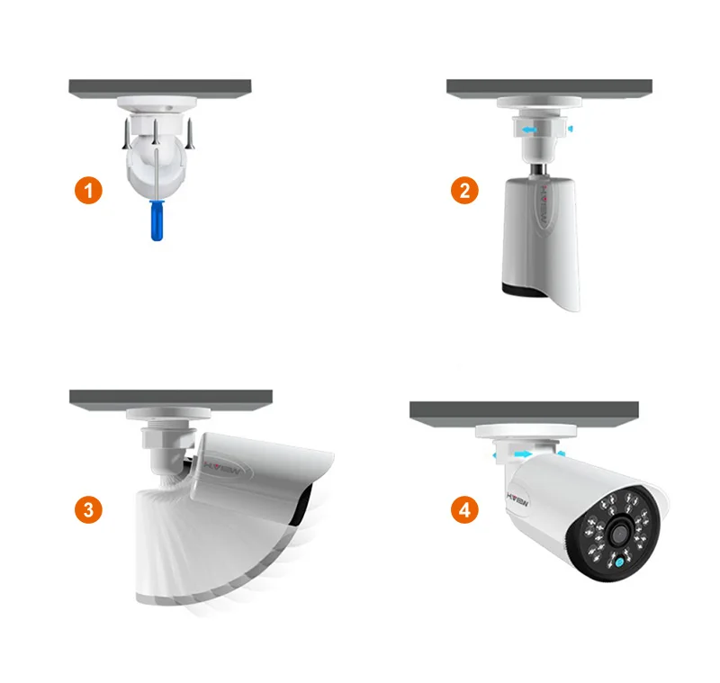 H.View 720P CCTV Camera 1.0MP Security Camera IR 20m Surveillance Camera Weatherproof Outdoor Indoor Kamera (3)
