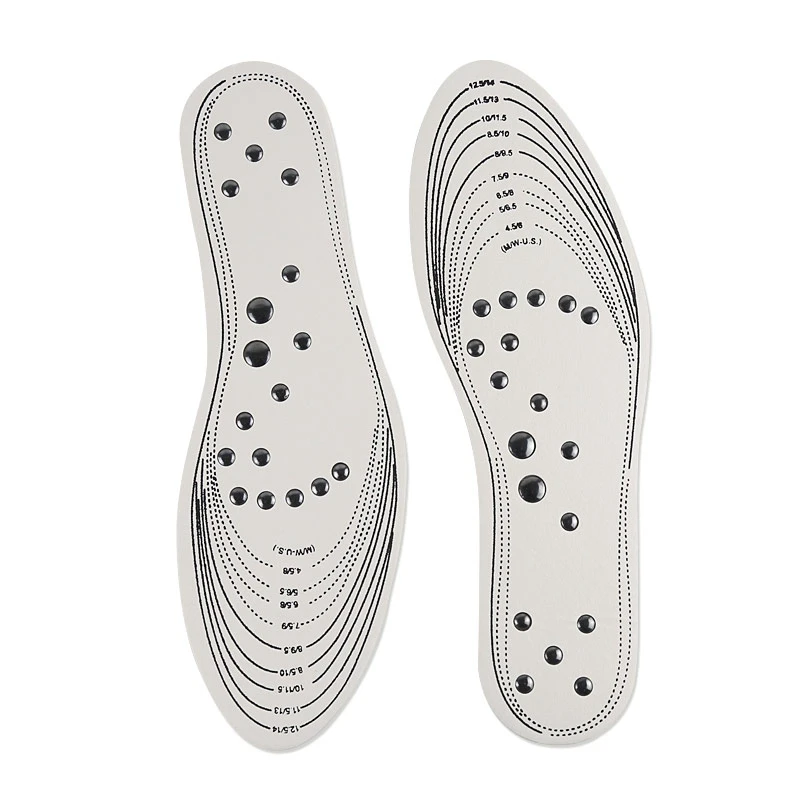 

New 2pcs/Pair Unisex Sport Slimming Massage Insoles Foot Magnetic Massage To Relief Pain Therapy Acupressure Insoles