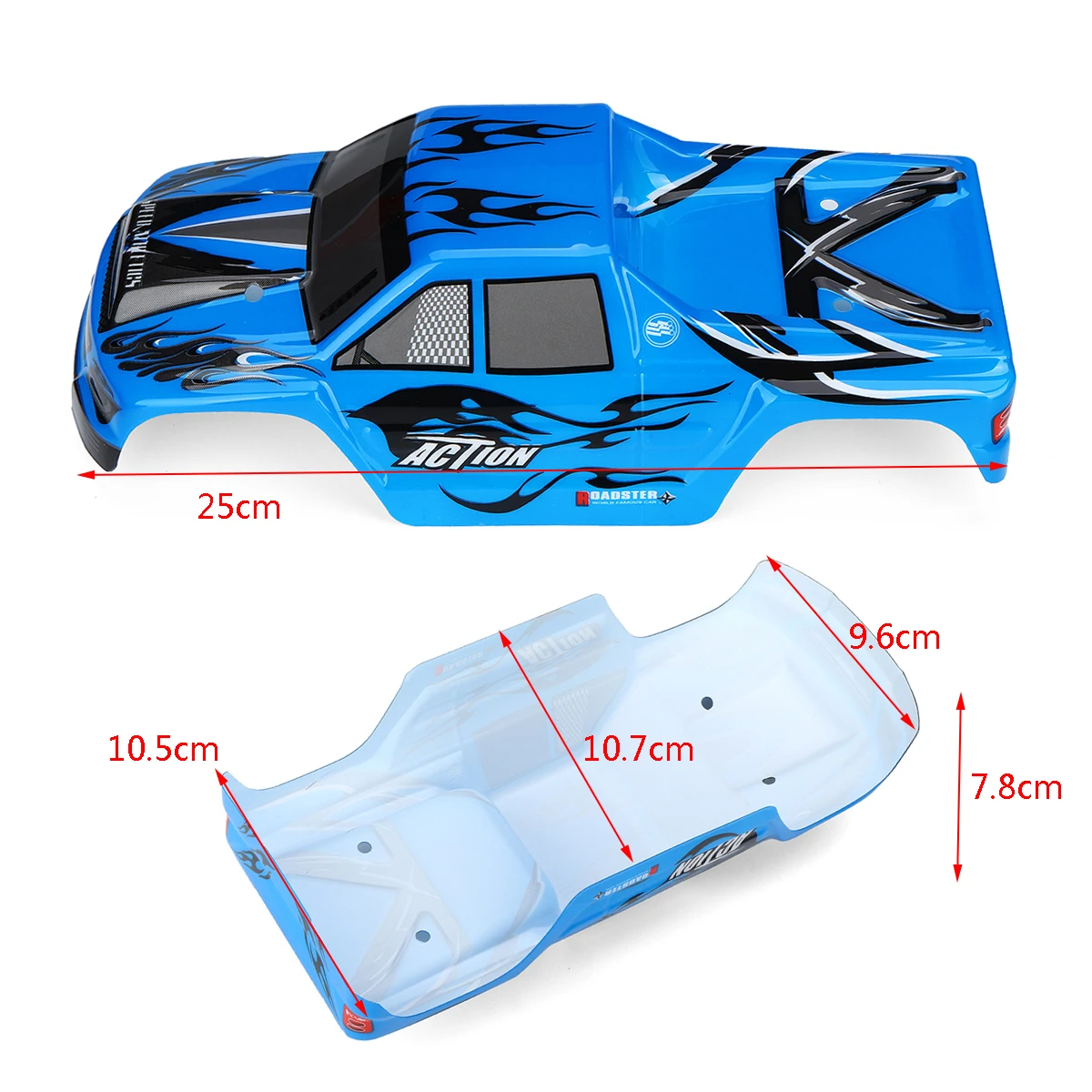 

Car Canopy 25x10.7x7.8cm Body Shell Cover Case Spare Part for Wltoys A979 A979-04 1:18 RC Car Spare Part High Toughness Replace