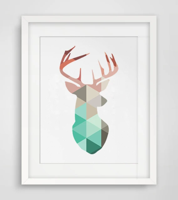 Deer Wall Art aliexpress : buy deer wall art geometric coral deer head Deer Wall Art aliexpress : buy deer wall art geometric coral deer head