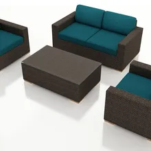 Всепогодная гостиная 4 шт. плетеная мебель секционный набор