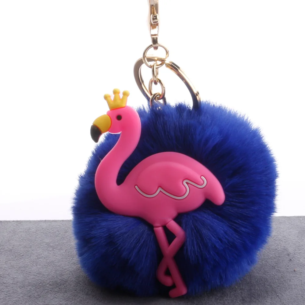 Фламинго волос мяч брелок европейский и американский девушки сумка модные плюшевые подвески силиконовые Корона Декор птицы