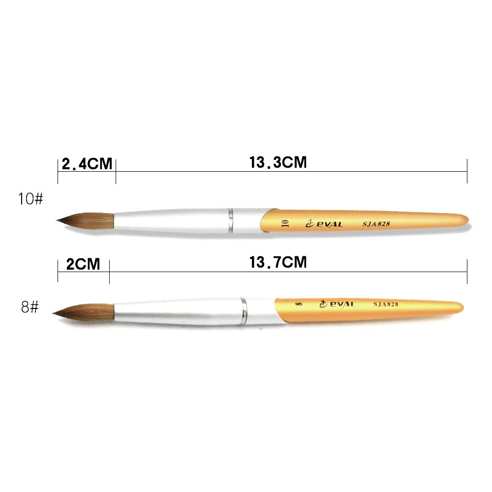 Оценочная Кисть для ногтей, 100% чистый колонок, Соболь, кисть для ногтей, УФ-гель, акриловая кисть для дизайна ногтей, набор, инструменты для