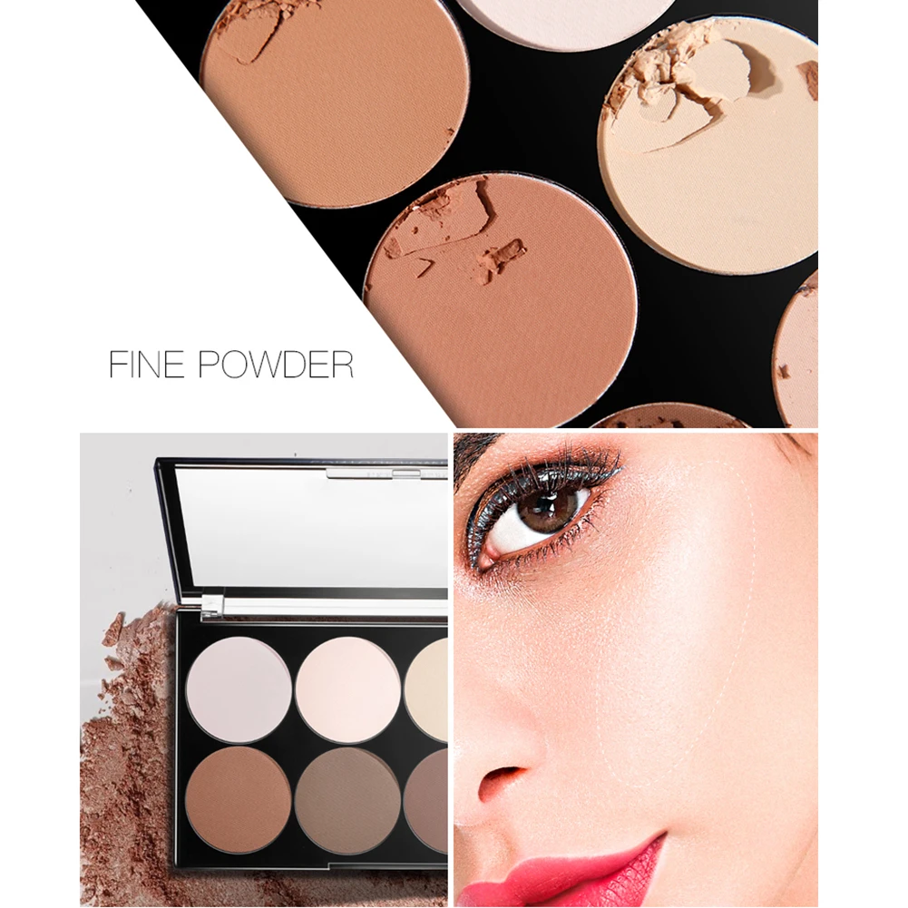 Pudaier 8-color Matte Makeup Setting порошок трехмерные тени украшение консилер порошок Ремонт Контур Палитра