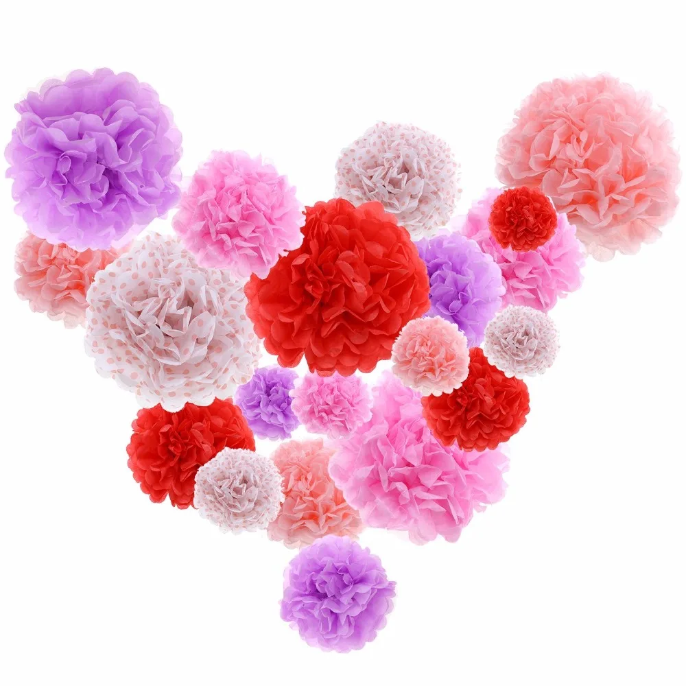  FANLUS 30cm 12inch Tissue Paper Balls Assorted Colors Tissue Paper Flower Ball Birthday Decoration Wedding Decor Party Decor (5)