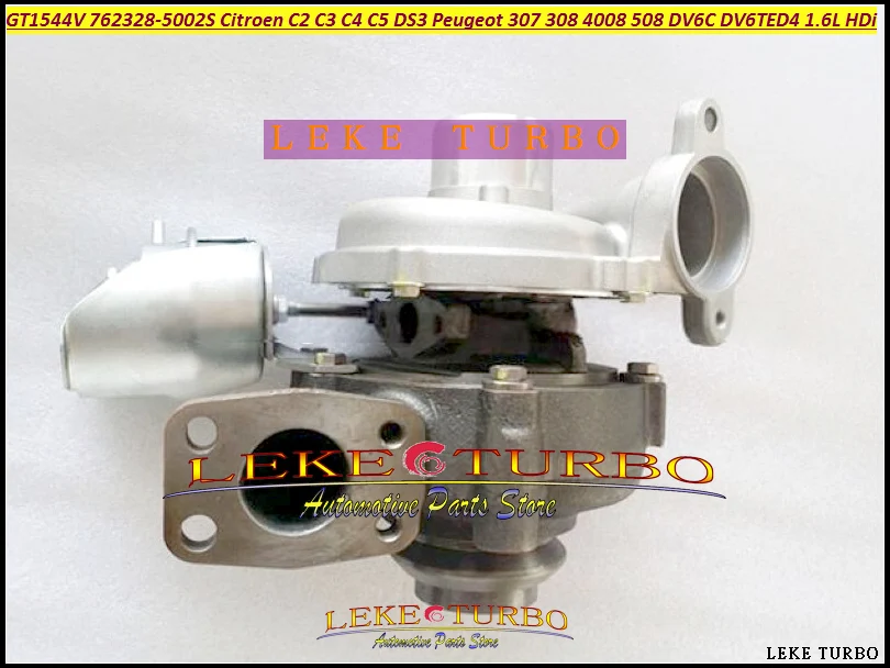 GT1544V 762328 762328-5002S 762328-0001 Turbo For CITROEN C2 C3 C4 C5 DS3 For PEUGEOT 307 308 4008 508 DV6C DV6TED4 1