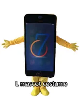 Factory direct sale Mobile phone Cell Phone Mascot Costume Apple iPhone 7Adult Size EMS Free shipping
