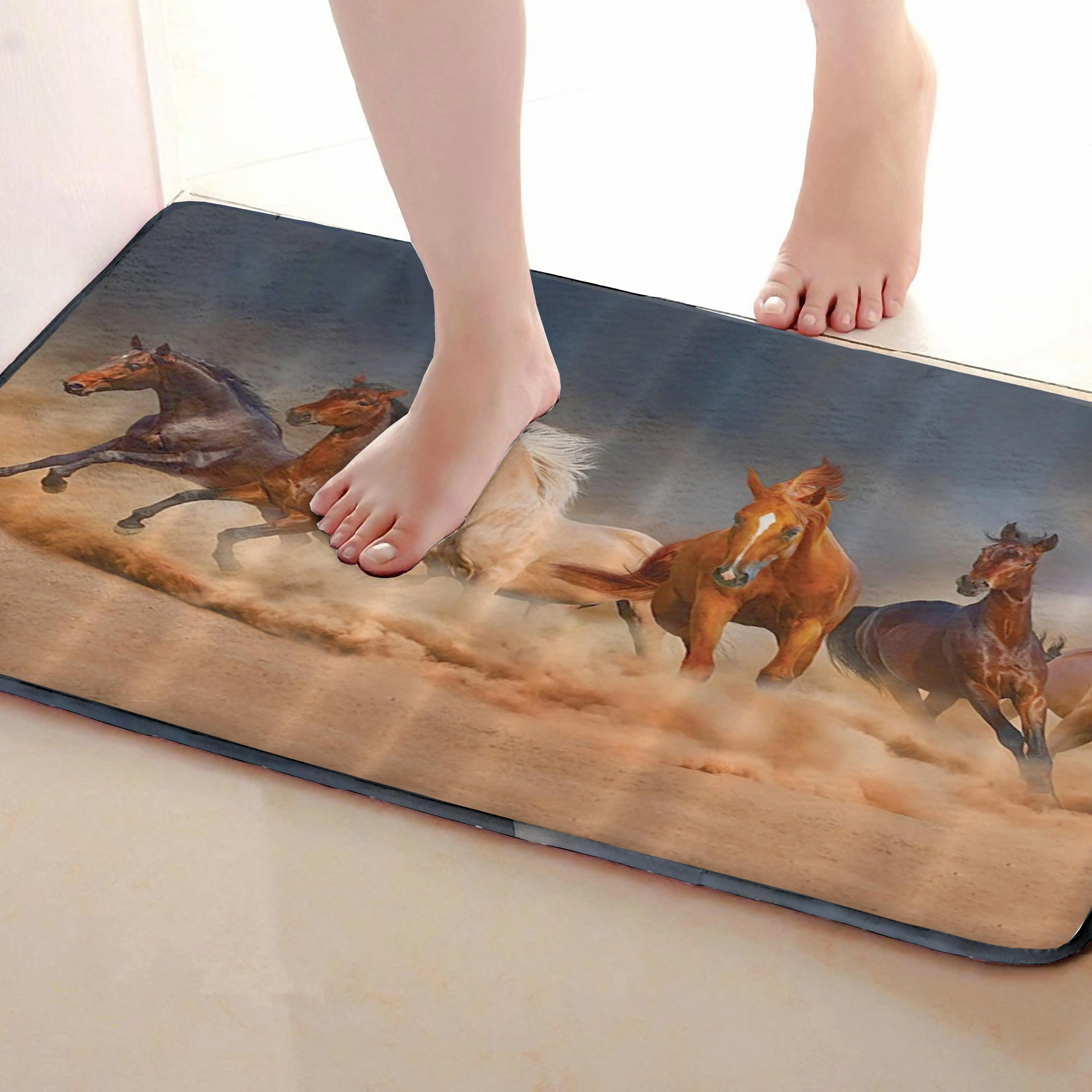 Horse Style Outdoor Mats,Funny Anti skid Bath Mat, Doormats,Door