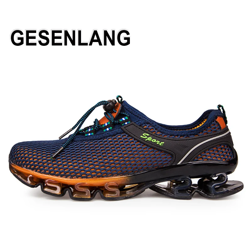 TIFENNY Mens Fashion Mesh Breathable Soft Bottom Shoes Lace Up Lightweight Sport Running Shoes Casual Sneakers